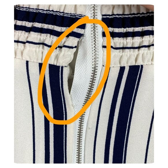 Takara Striped Jumpsuit in Blue Stripe on Cream Juniors Sz 3 NWT *FLAW - Picture 7 of 8
